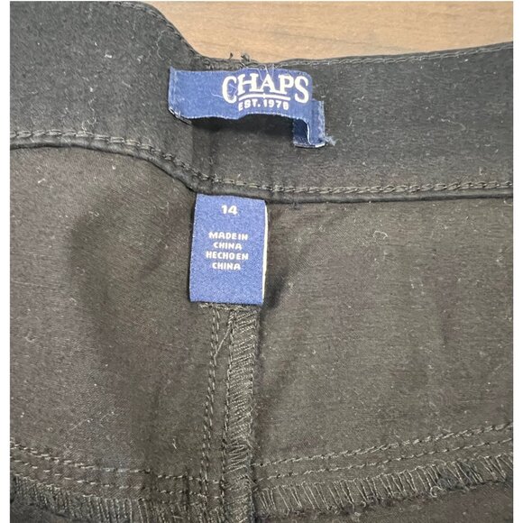 Chaps Trouser Pants Strech Black Women's size 14 NWT - Picture 4 of 10